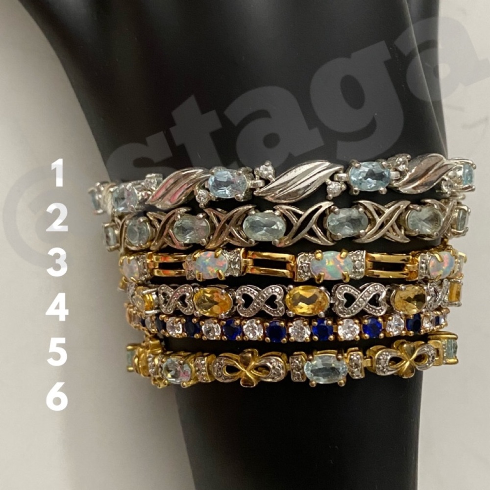Sterling Silver Bracelet Gemstone Bracelet - Picture 3 of 16